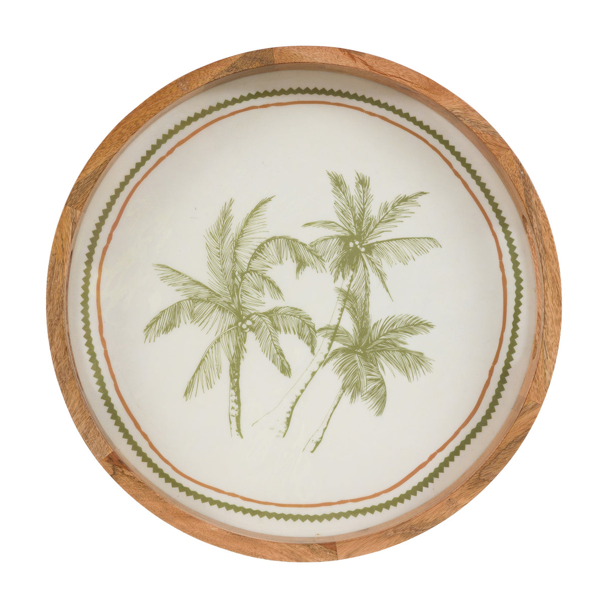 Palm Round Serving Tray – Natural