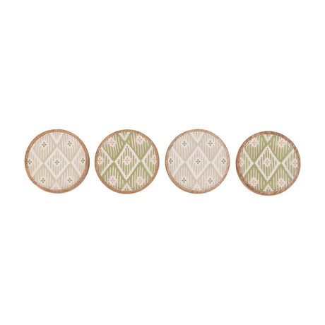 Anya Wooden Coasters – Green