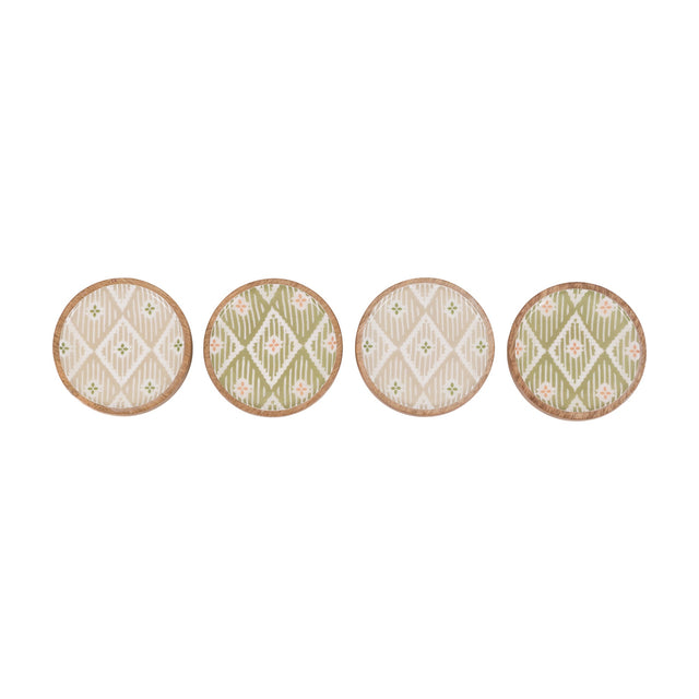 Anya Wooden Coasters – Green