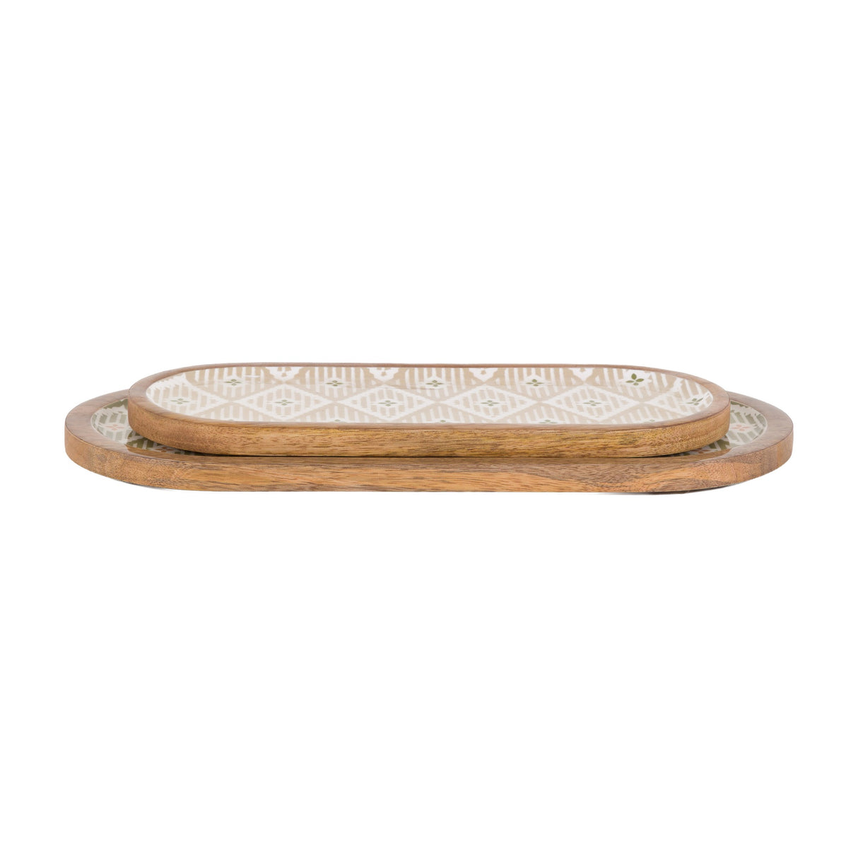 Anya Wooden Serving Trays Set of 2 – Natural
