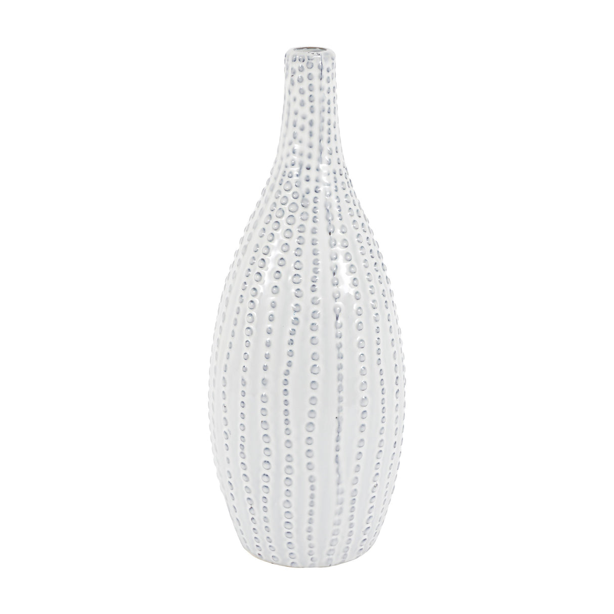 Lucia Beaded Vase – White