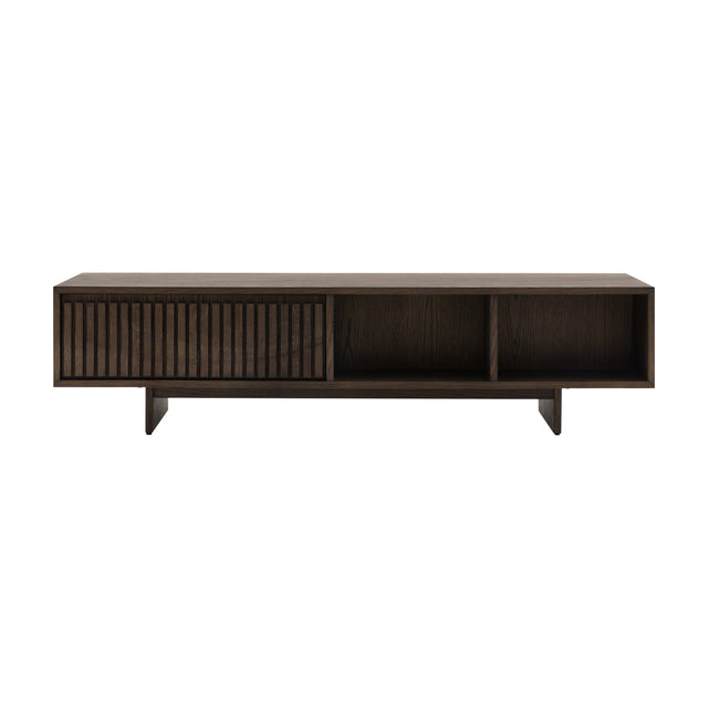 Onda Slatted Coffee Table with Storage – Walnut