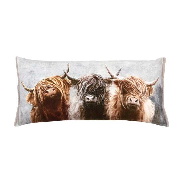 Highland Cow Trio Cushion – Multi