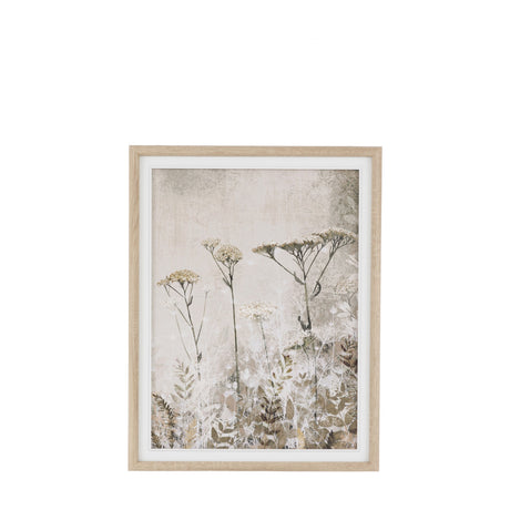 Simplicity Framed Wildflower Canvas – Neutral