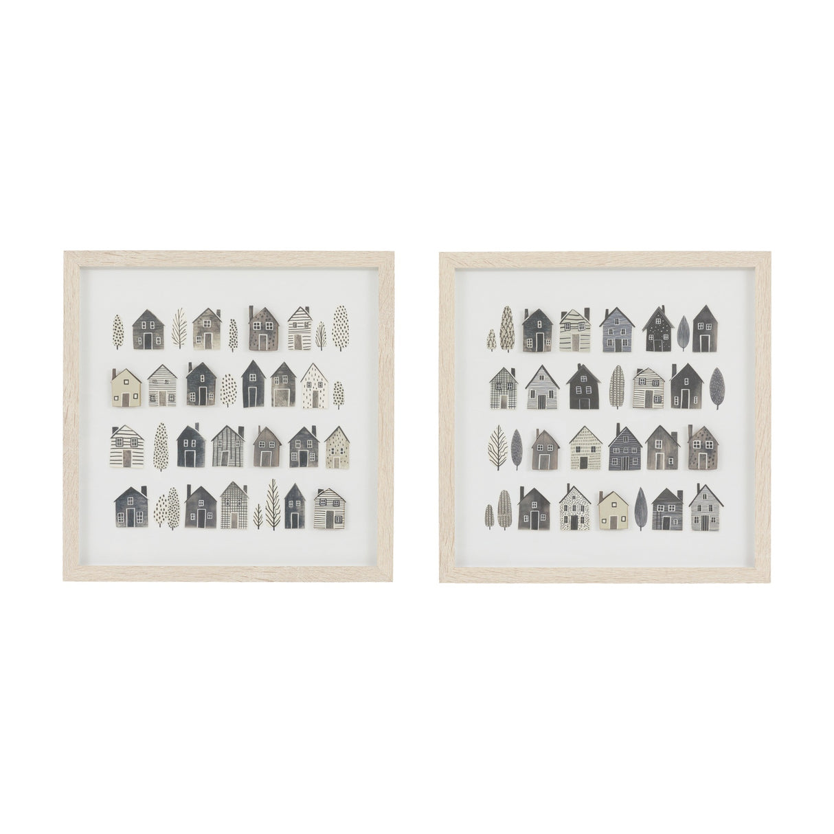 Home Sweet Home Framed Art Set of 2 – Grey