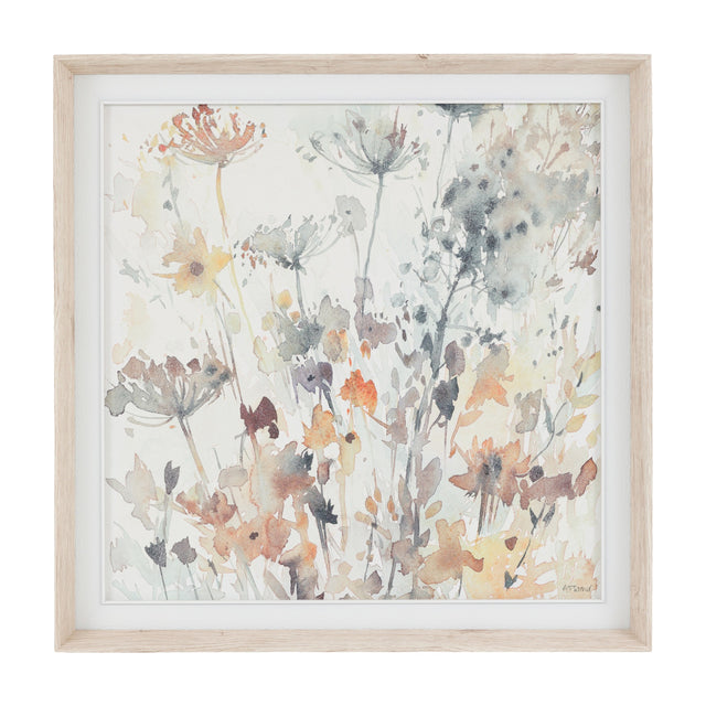 Garden Notes Framed Watercolour Print – Multicolour