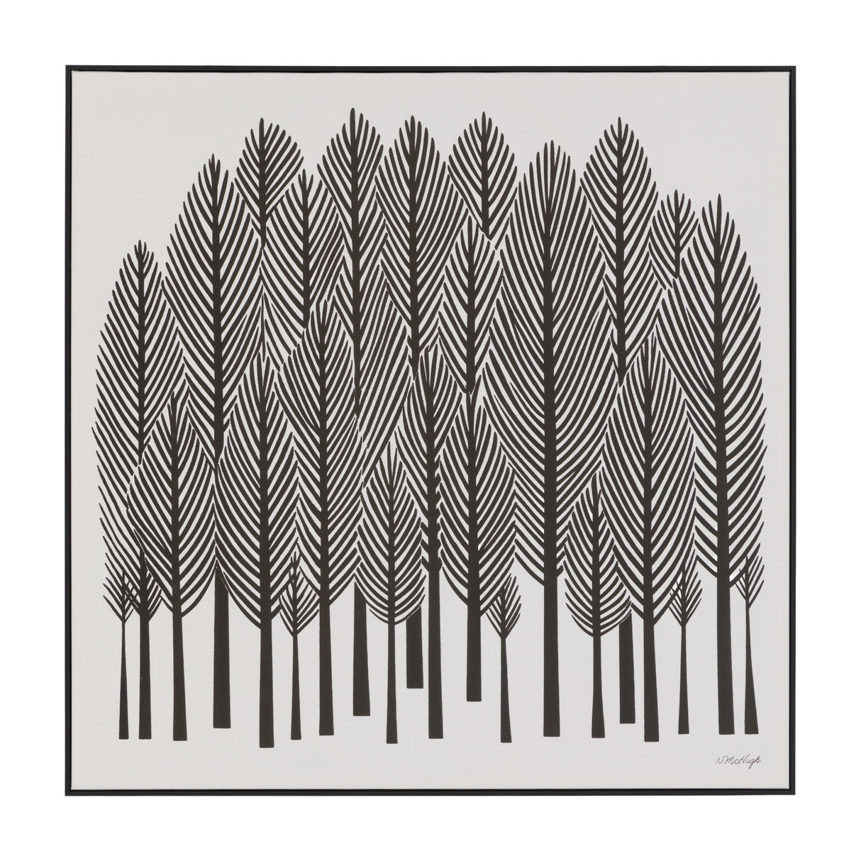 Branching Out Framed Canvas – Black