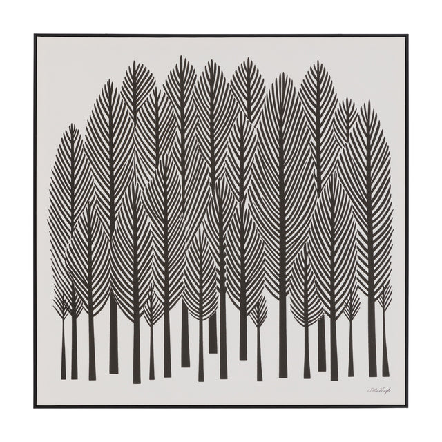 Branching Out Framed Canvas – Black