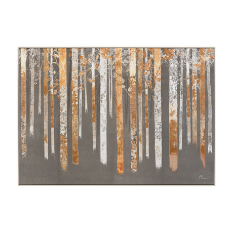 Guilded Silence Framed Canvas Wall Art – Copper