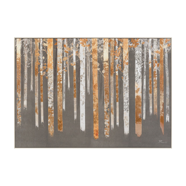 Guilded Silence Framed Canvas Wall Art – Copper