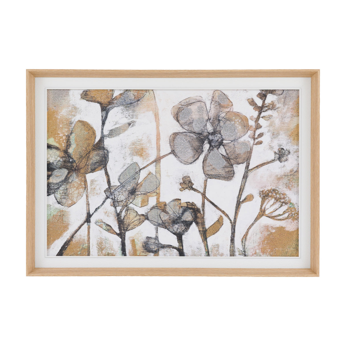 Prosper Framed Botanical Print – Ochre