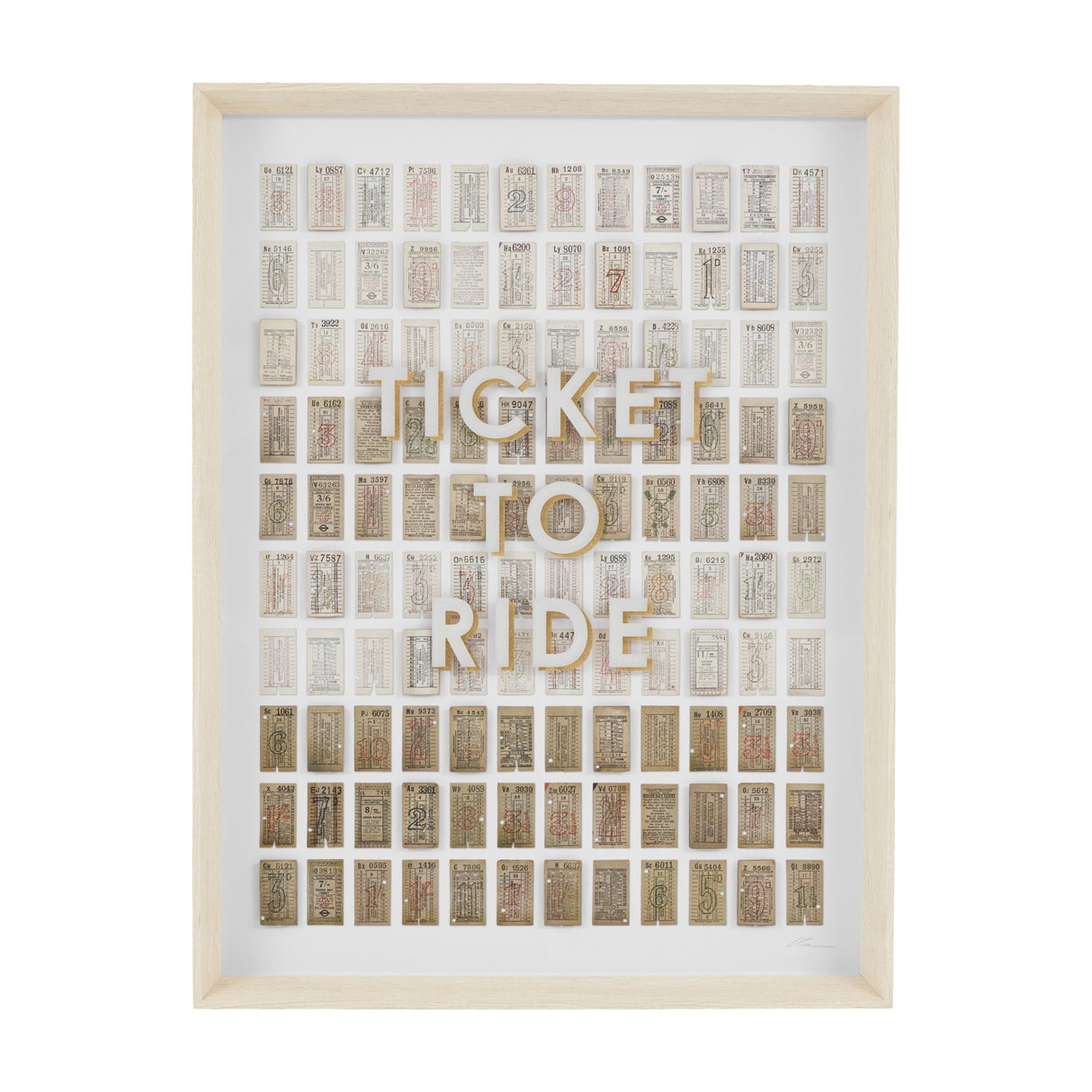 Ticket to Ride Framed Wall Art – Cream
