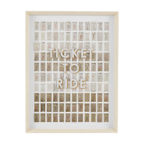 Ticket to Ride Framed Wall Art – Cream