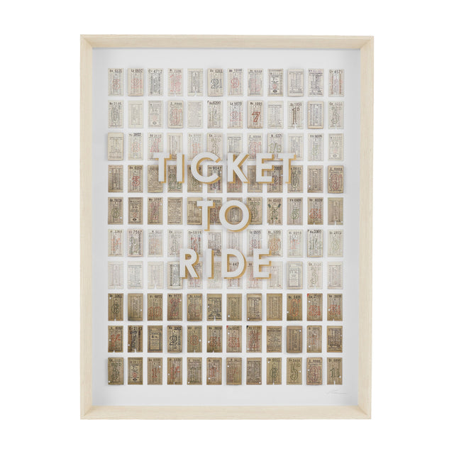 Ticket to Ride Framed Wall Art – Cream