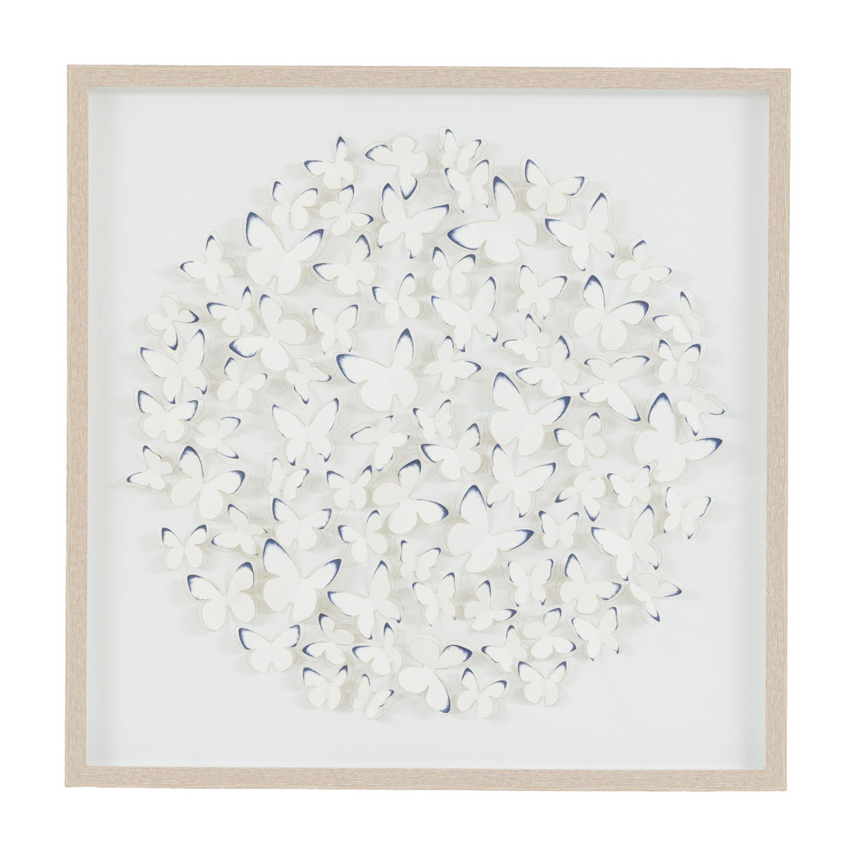 Unfurling Wings Framed Butterfly Art – White