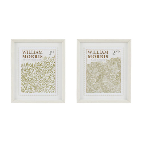 William Morris Stamp Framed Art Set of 2 – Green
