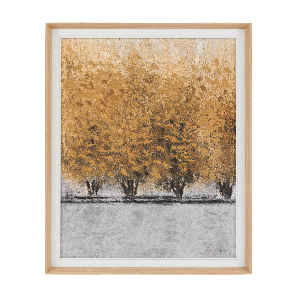 Hint of Heat Framed Canvas Wall Art – Amber