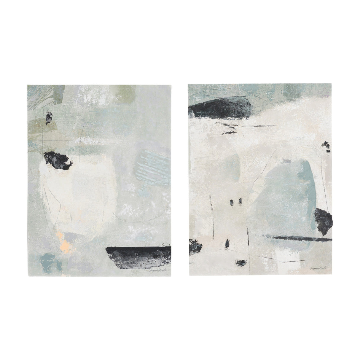 Insight Abstract Canvas Set of 2 – Sage Green