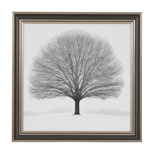Silent Beauty Framed Tree Art – Grey