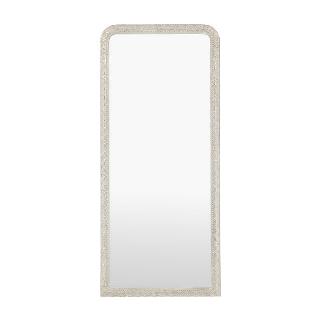 Romana Carved Leaner Mirror – Grey