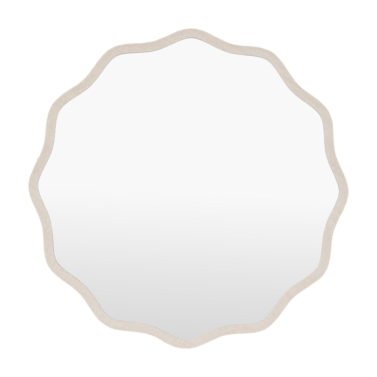 Monterey Wave Round Mirror – Cream