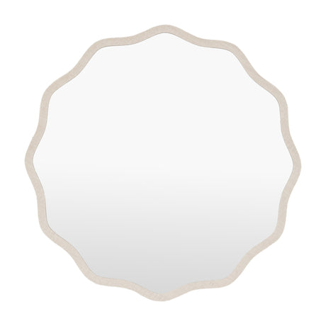 Monterey Wave Round Mirror – Cream