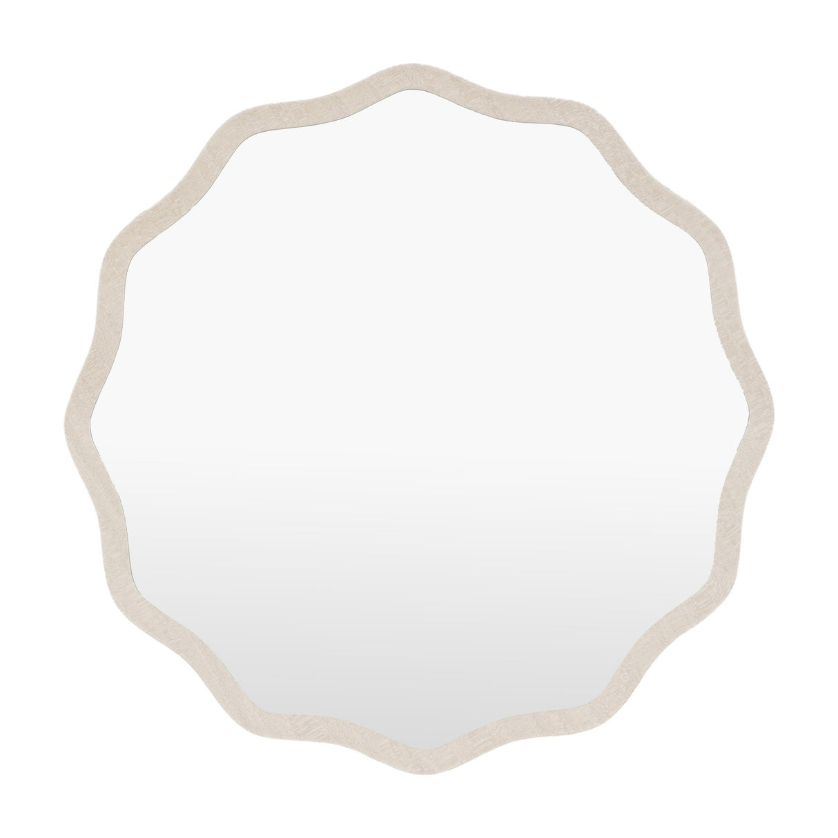 Monterey Wave Round Mirror – Cream