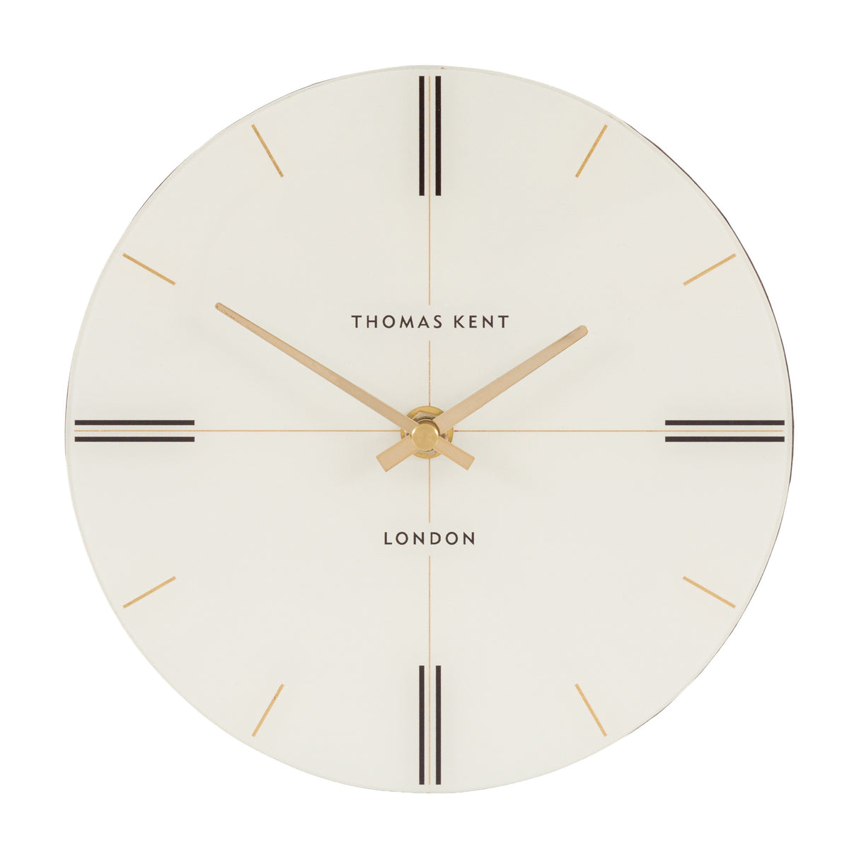 Greenwich Round Mantel Clock – Dark Walnut