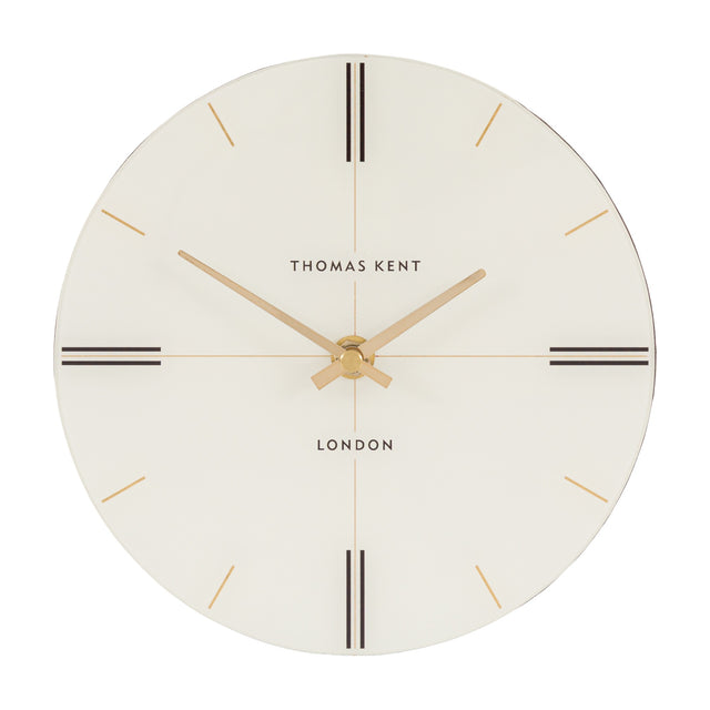 Greenwich Round Mantel Clock – Dark Walnut
