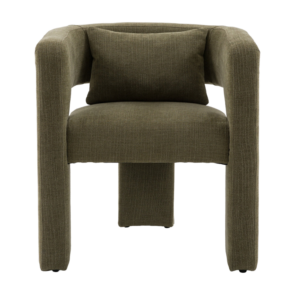 Arezzo Sculptural Armchair – Olive Green