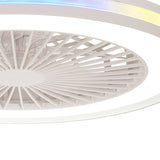 Gamer Dimmable RGB CCT LED Ceiling Retractable Fan Light With Remote Control - White
