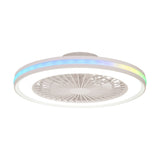 Gamer Dimmable RGB CCT LED Ceiling Retractable Fan Light With Remote Control - White