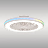 Gamer Dimmable RGB CCT LED Ceiling Retractable Fan Light With Remote Control - White