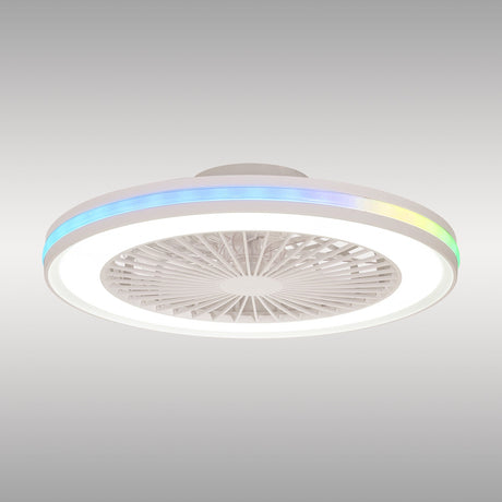 Gamer Dimmable RGB CCT LED Ceiling Retractable Fan Light With Remote Control - White