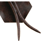 Gaudi Left 2 Light Wall Light With Switch - Brown/Amber