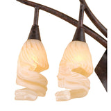 Gaudi Left 2 Light Wall Light With Switch - Brown/Amber