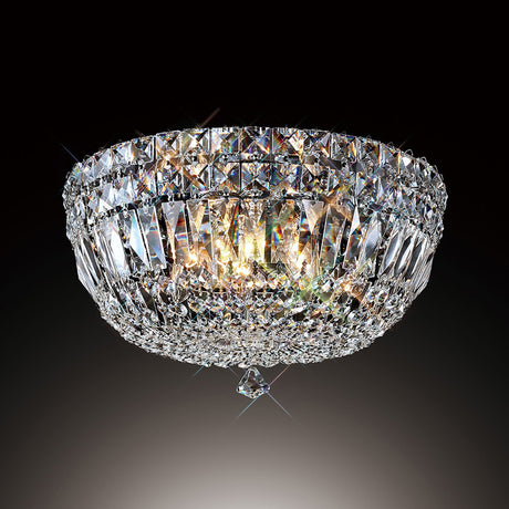 Georgina 3 Light Crystal Flush Ceiling Light - Polished Chrome