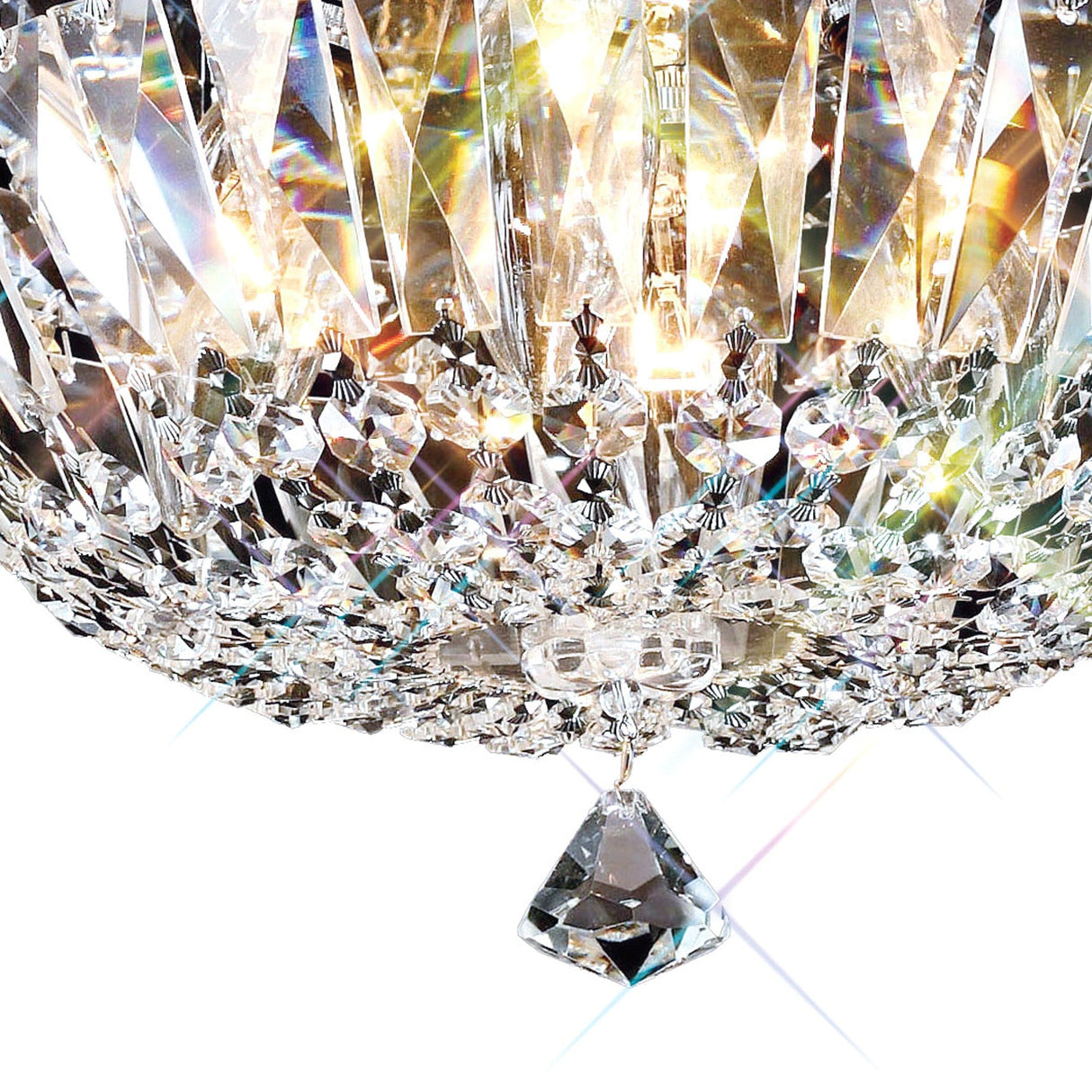 Georgina 4 Light Crystal Flush Ceiling Light - Polished Chrome