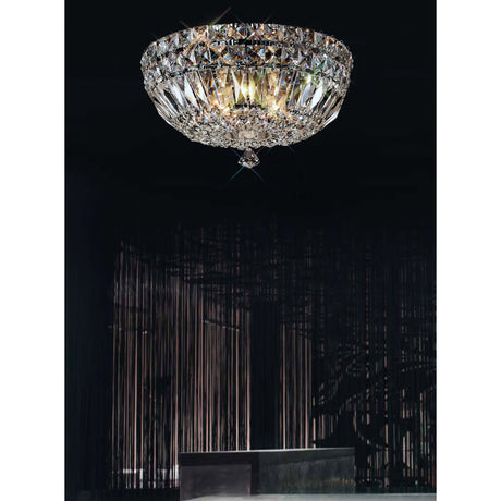 Georgina 5 Light Crystal Flush Ceiling Light - Polished Chrome