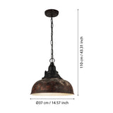 Gernine Pendant Light - Antique Brown & Beige