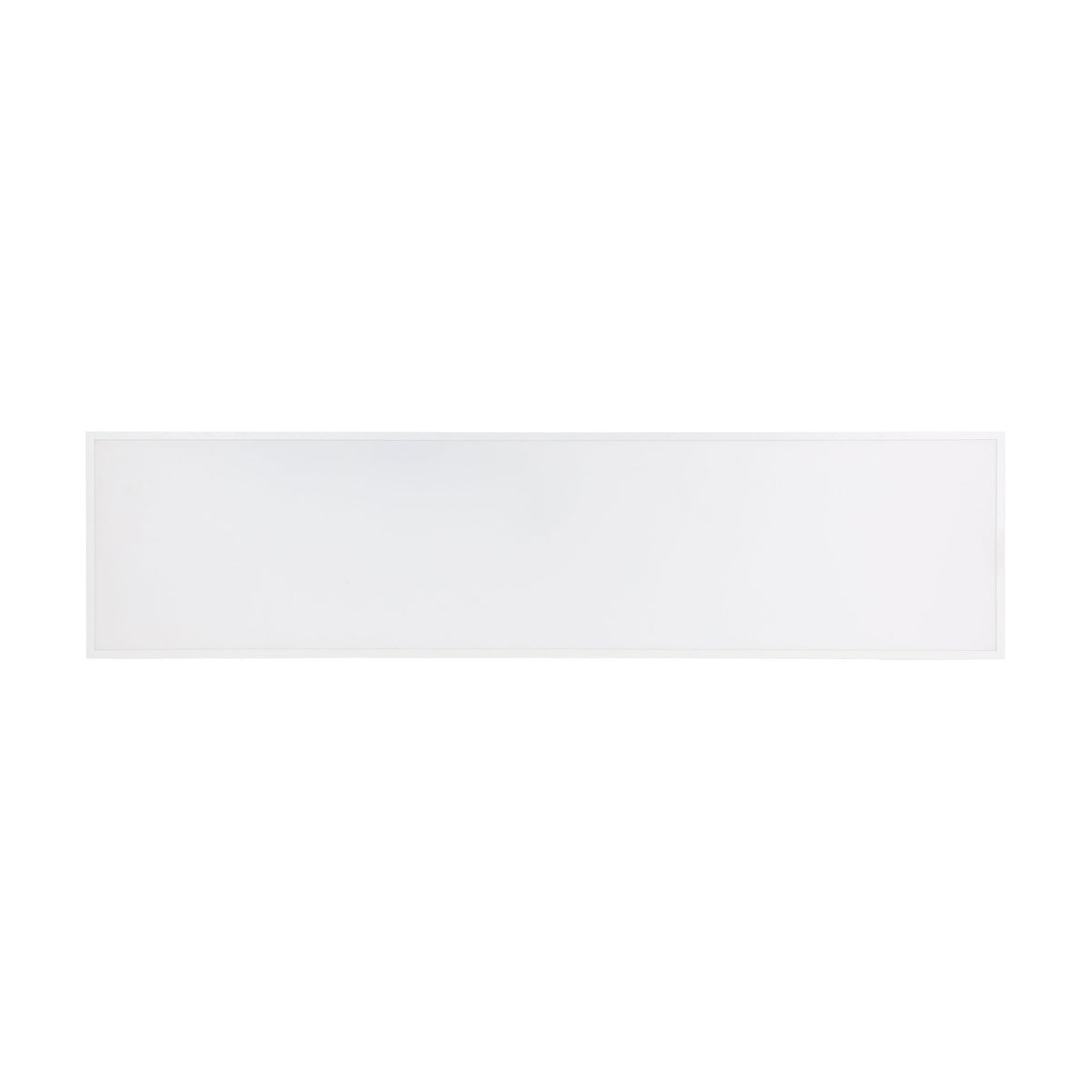 Gevette Smart LED Panel Light, a rectangular 120 x 30cm ceiling fixture with a white aluminium body and white plastic diffuser, shown against a plain white background.