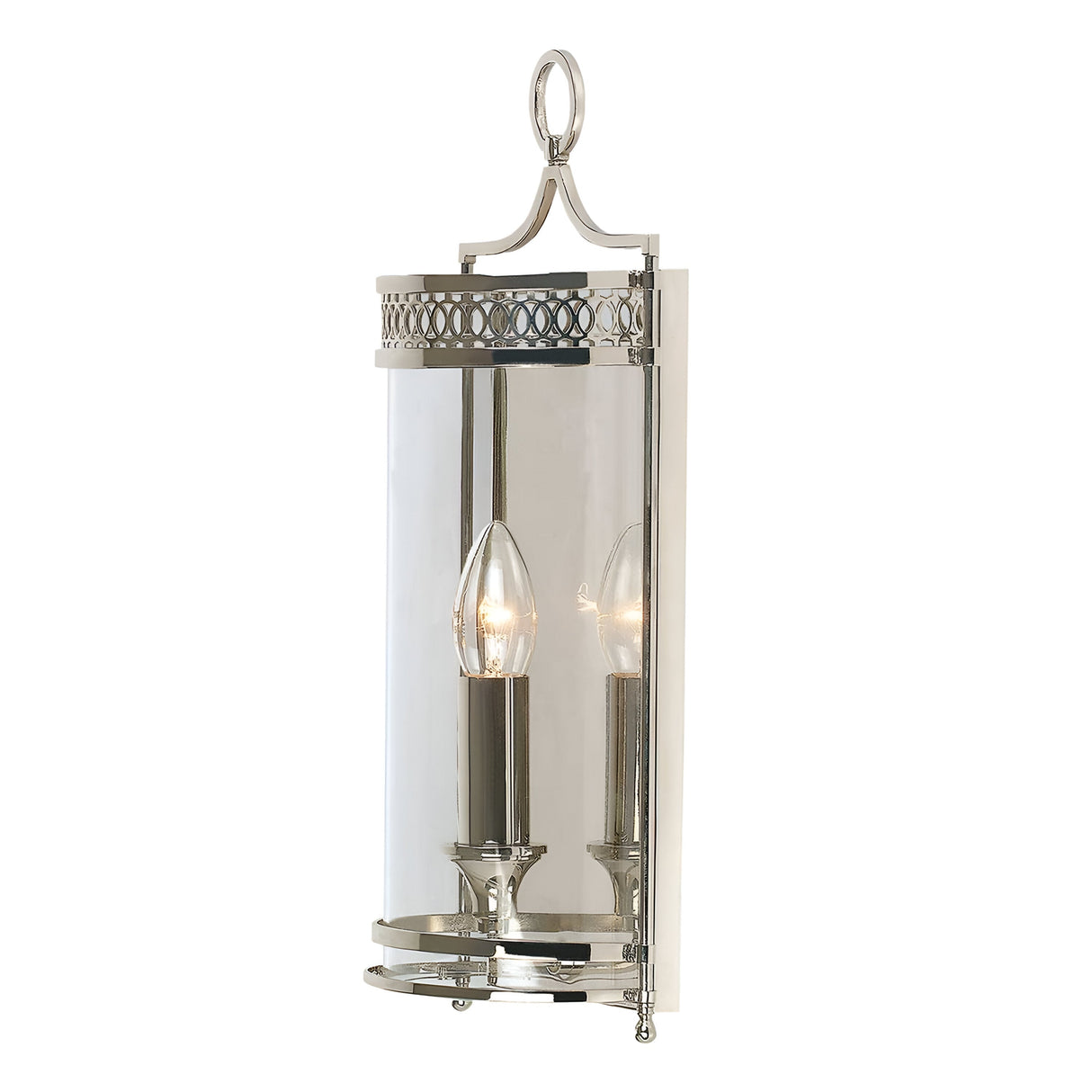 Guildhall 1 lt Wall Light - Polished Nickel