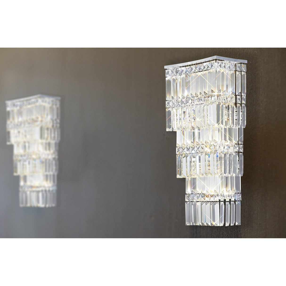 Gianni 4 Light Crystal Wall Light - Polished Chrome