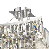 Gianni 5 Light Crystal Semi-Flush Ceiling Light - Polished Chrome