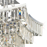 Gianni 5 Light Crystal Semi-Flush Ceiling Light - Polished Chrome