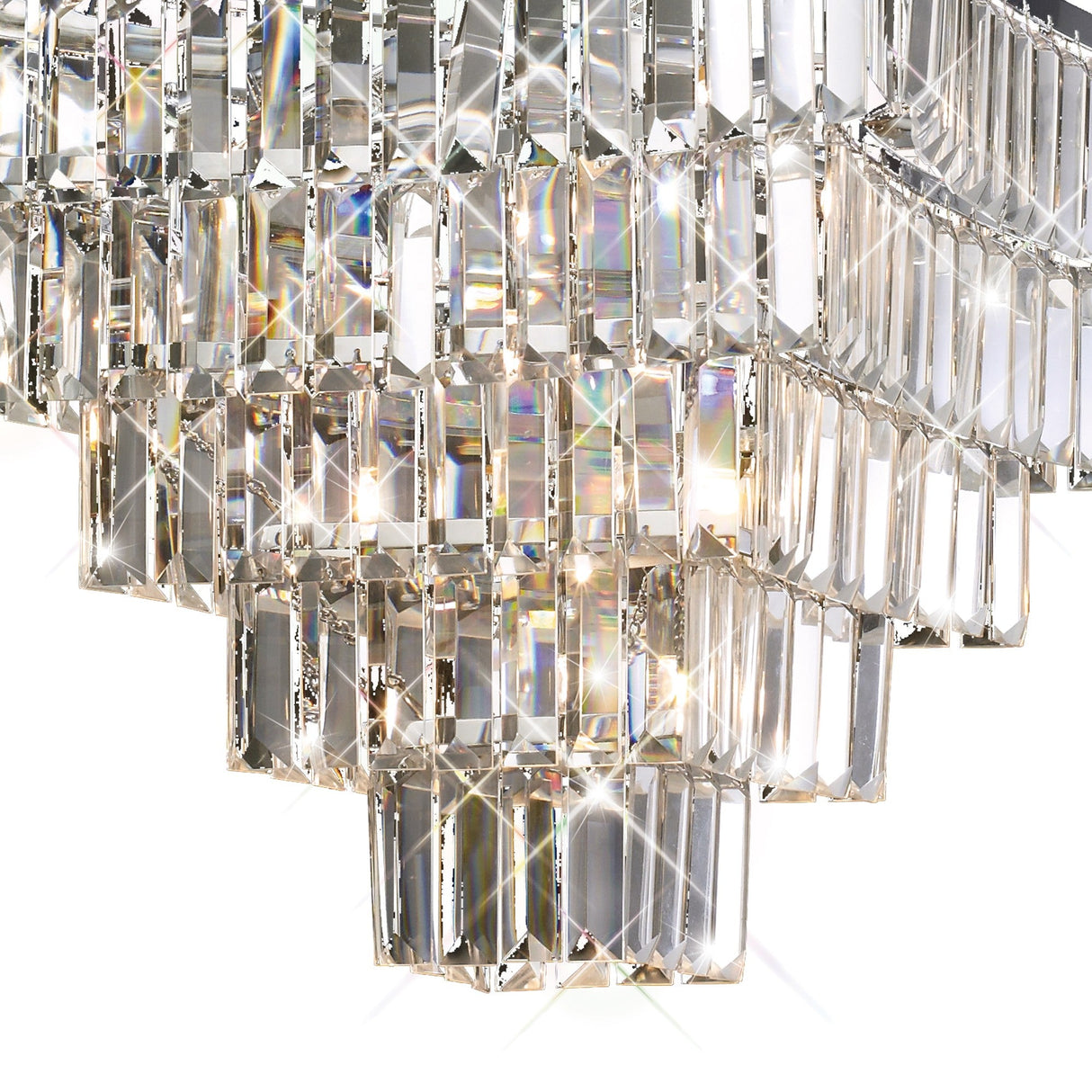 Gianni 9 Light Crystal Suspension Light - Polished Chrome