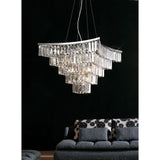 Gianni 9 Light Crystal Suspension Light - Polished Chrome