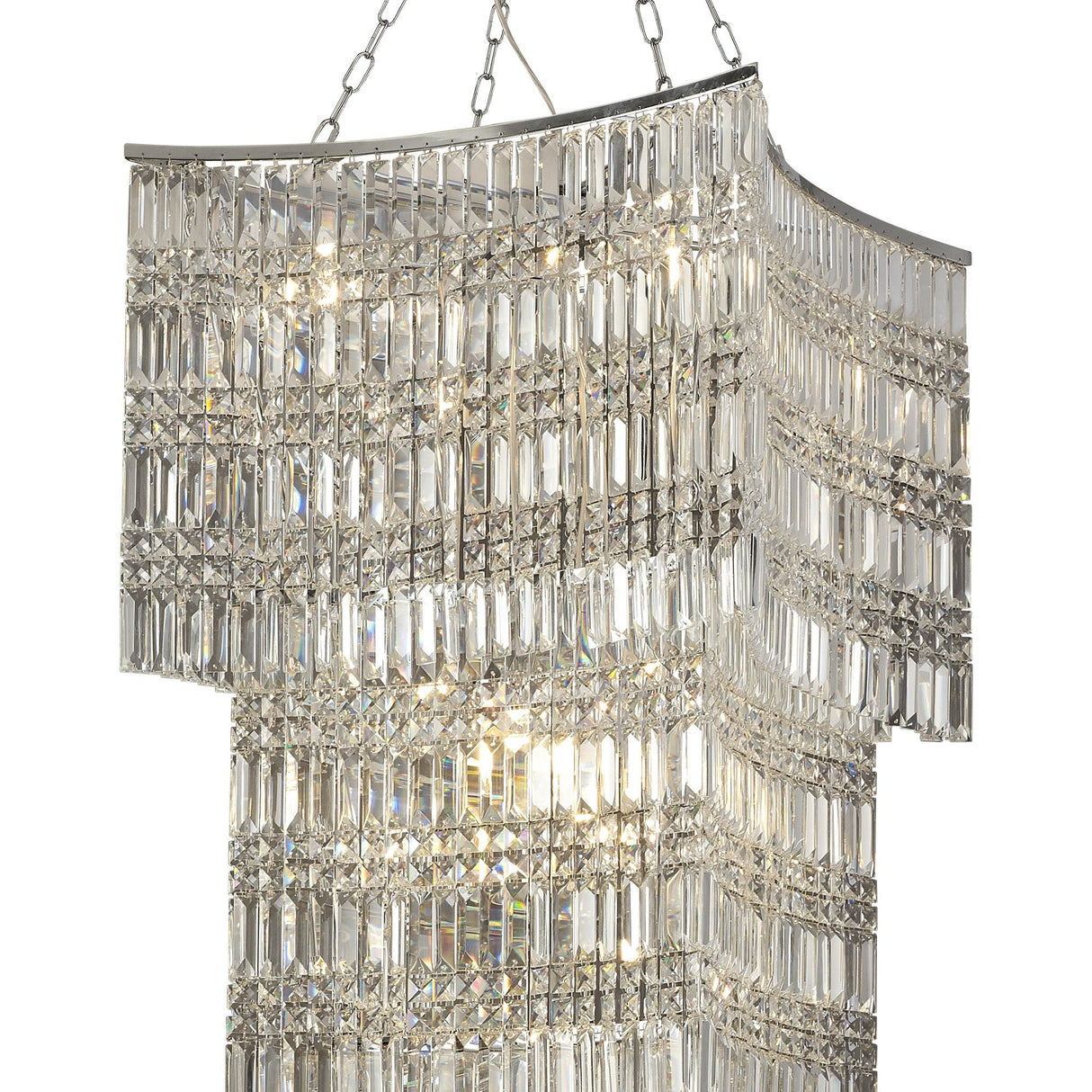 Gianni 5 Tier 15 Light Crystal Chandelier - Polished Chrome