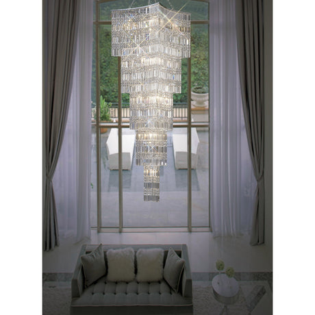 Gianni 5 Tier 15 Light Crystal Chandelier - Polished Chrome
