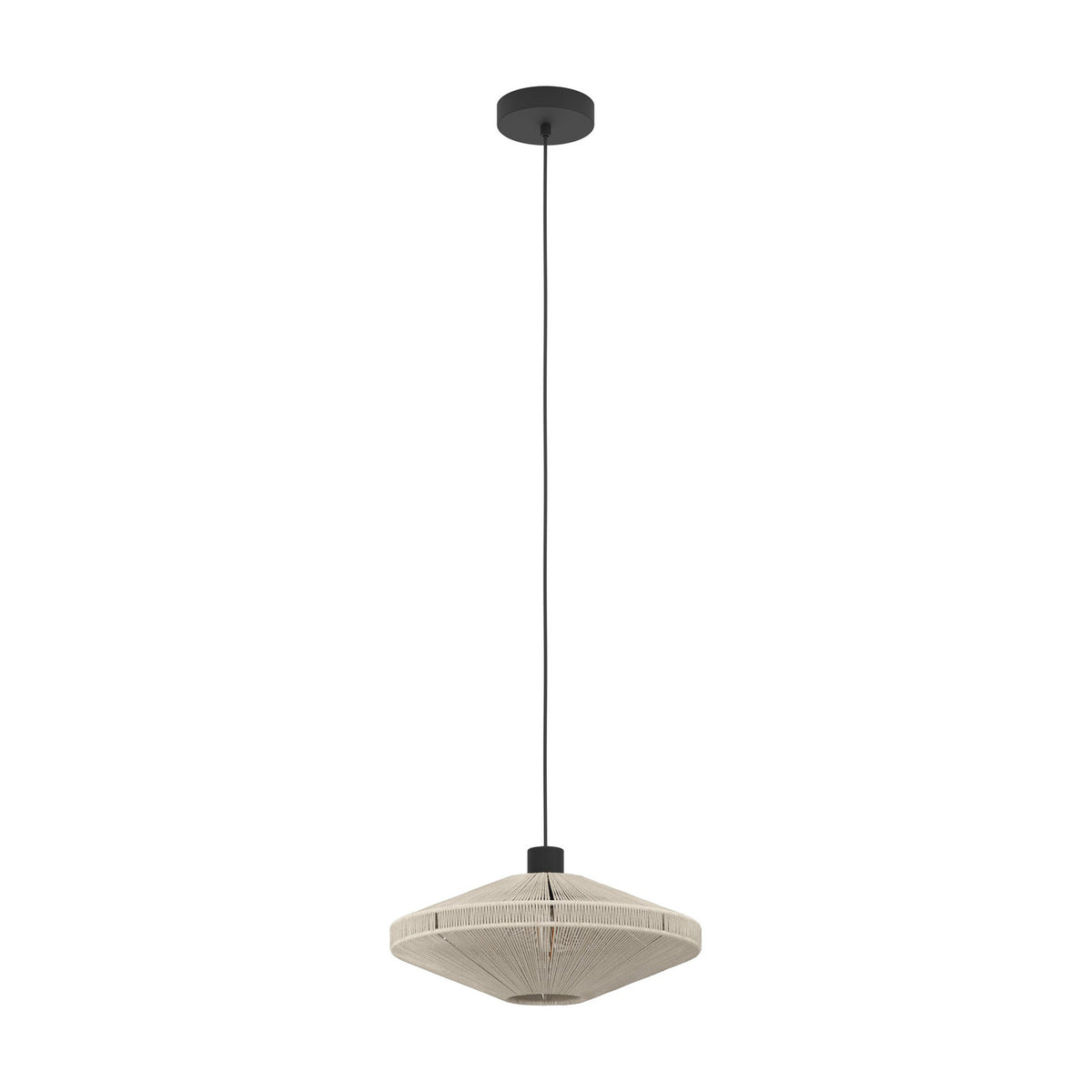 Ginvenne Fabric Pendant Light - Black & Cream
